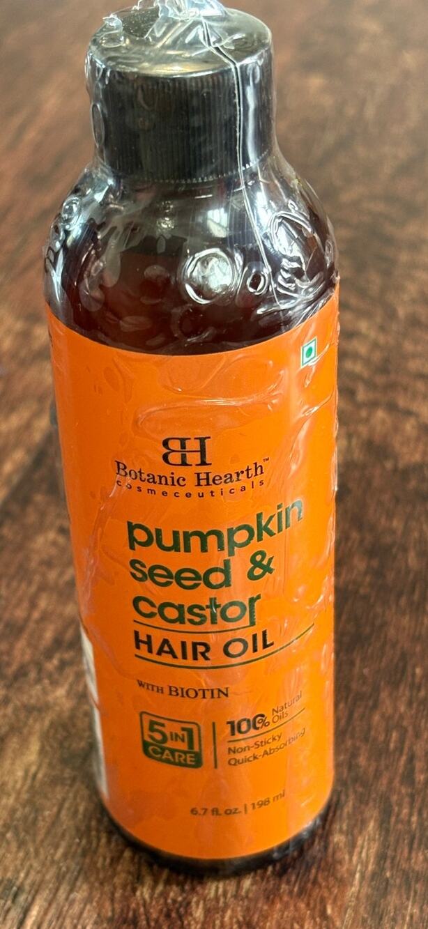 Botanic Hearth Pumpkin Seed And Castor Hair Oil 6.7 oz Biotin Repair Hair Growth